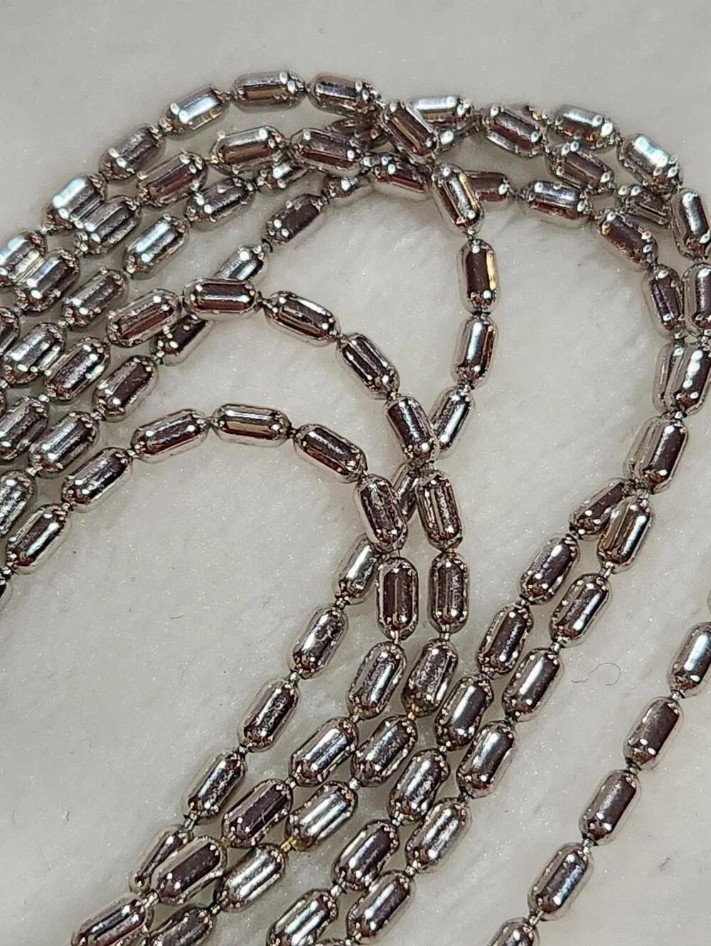 Givenchy Silver Tone Double Strand Necklace